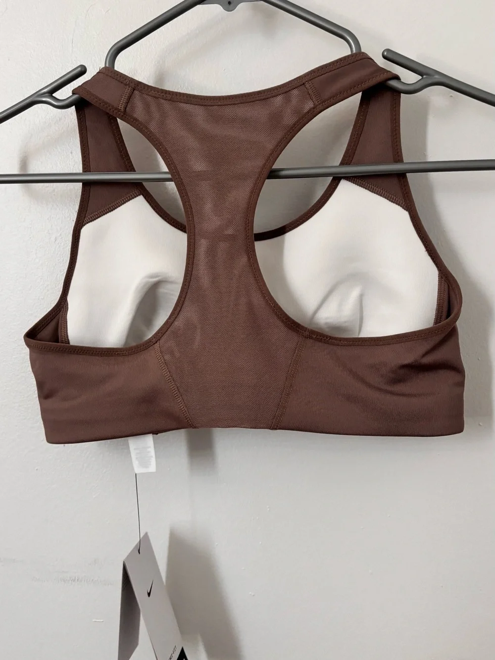 Nike Swoosh Brown Medium Support Sports Bra / Crop Top (Women's Size S) - Picture 6 of 6